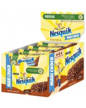 Зърнени десерти Nestle - Nesquik, Maxi choco, 16 броя х 25 g -1