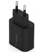 Зарядно устройство Belkin - BoostCharger, USB-C, 25W, черно