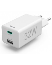 Зарядно устройство Hama - 201691, USB-A/C, 32W, бяло -1