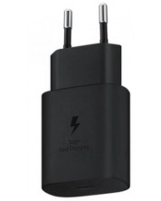 Зарядно устройство Samsung - TA800NBEGEU, USB-C, 25W, черно -1
