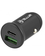Зарядно за кола Tellur - FCC7, PD, USB-A/C, 60W, черно -1