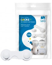 Защитни ключалки за детски шкафове Sipo - 10 броя