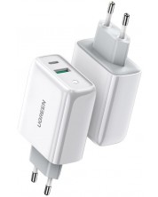Зарядно устройство Ugreen - 404003, USB-A/C, 36W, бяло -1