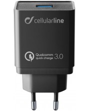 Зарядно устройство Cellularline - 6074, 18W, черно