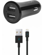 Зарядно за кола ttec - Quantum Duo, USB-A, 12W, черно