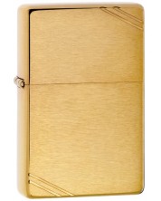 Запалка Zippo Vintage - Brushed Brass, Gold -1
