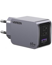 Зарядно устройство Ugreen - X755 Nexode Pro, USB-A/C, 65W, сиво