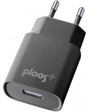 Зарядно устройство Ploos - 6571, USB, 1А, черно