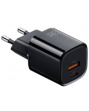 Зарядно устройство Xmart - Nano Series, USB-A/C, 33W, черно -1
