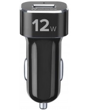 Зарядно за кола Cellularline - Tetra Force, USB-A, 12W, черен -1
