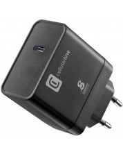 Зарядно устройство Cellularline - Power Delivery, USB-C, 65W, черно -1