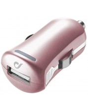 Зарядно за кола Cellularline - Unique Design, USB-A, 10W, розово -1