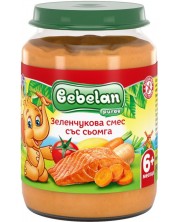 Зеленчукова смес със сьомга Bebelan Puree, 190 g