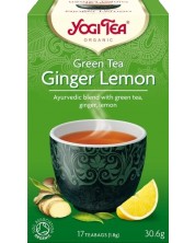 Зелен чай с джинджифил и лимон, 17 пакетчета, Yogi Tea