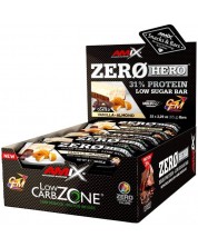 ZeroHero Protein Bar Box, ванилия с бадеми, 15 броя, Amix