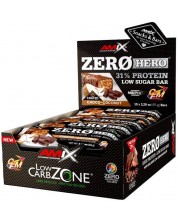 ZeroHero Protein Bar Box, шоколад и кокос, 15 броя, Amix