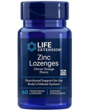Zinc Lozenges, 60 веге таблетки за смучене, Life Extension -1