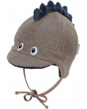 Зимна бебешка шапка Sterntaler - Дино, 45 cm, 6-9 месеца, кафява