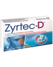 Зиртек-D, 6 таблетки, UCB Farchim