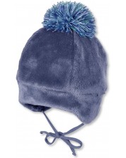 Зимна бебешка шапка Sterntaler - 45 cm, 6-9 месеца, лилава -1