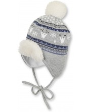 Зимна бебешка шапка с помпон Sterntaler - 41 cm, 4-5 месеца -1