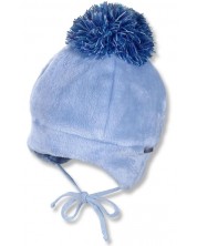 Зимна бебешка шапка с пискюл Sterntaler - 47 cm, 9-12 месеца -1