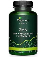 ZMA, Zinc + Magnesium + Vitamin B6, 120 капсули, Vegavero -1