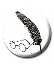 Значка Pyramid Movies: Harry Potter - Glasses & Feather -1