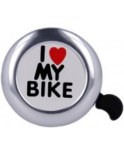 Звънец за велосипед Forever - I love my bike, сив -1