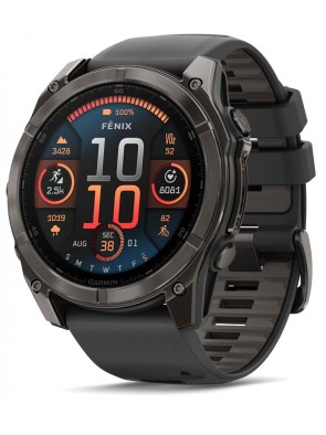 Смарт часовник Garmin - fenix 8 Sapphire, 51 mm, 1.4'', Carbon Grey DLC