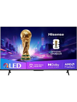 Смарт телевизор Hisense - E7Q Pro, 43'', QLED, 4K, 144Hz, черен