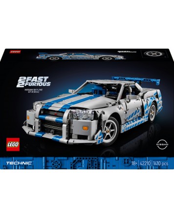 Конструктор LEGO Technic - Бързи и яростни, Nissan Skyline GT-R (R34) (42210) - Преоценен, разопакован