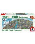 Панорамен пъзел Schmidt от 1000 части - Париж, Хартуиг Браун - 1t
