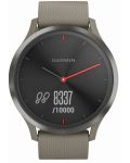 Смарт часовник Garmin - Vívomove HR, черен, sandstone силиконова каишка - 2t