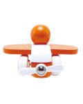 Дървена играчка Hape - Самолетче, оранжево - 2t