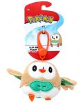Плюшена играчка с клипс Pokémon - Rowlet - 1t