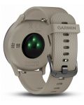 Смарт часовник Garmin - Vívomove HR, черен, sandstone силиконова каишка - 3t