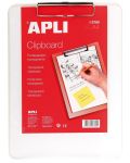Клипборд APLI – Прозрачен, А4 - 1t