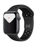 Смарт часовник Apple Nike + S5 - 44mm, сив, черна силиконова каишка - 1t