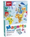 Магнитна игра Apli - Картата на света - 1t