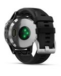 GPS часовник Garmin - Fēnix 5 Plus, сив, черна силиконова каишка - 3t