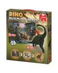 Пъзел Jumbo - Серия Динозаври, 2D пъзел от 50 части и 3D фигура на динозавър - 1t
