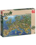 Пъзел Jumbo от 1000 части - Карта на Европа, Ейдриан Честърман - 1t