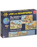 Пъзели Jumbo 3 х 1000 части - Обиколката на Франция, Ян ван Хаастерен - 1t