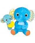 Плюшена играчка с дрънкалка Winfun Little Pals -  Слон с бебе слонче - 1t
