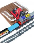 Игрален  комплект Power Train World - Влак с вагон автовоз, 304 cm x12 - 4t