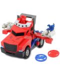 Детска играчка Smoby - Камион за битка Оптимус Прайм, със звук и светлина - 3t