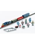 Игрален  комплект Power Train World - Коледен влак, 732 cm, със светлини - 4t