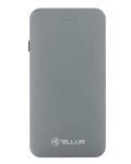 Портативна батерия Tellur - Slim Metallic, 5000 mAh, сива - 1t