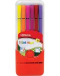 Цветни флумастери Optima - 12 цвята, в кутия - 1t